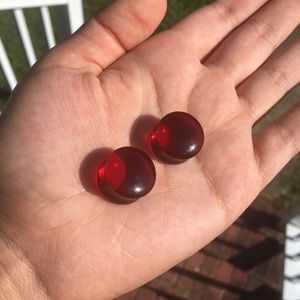 5/8 red glass plugs gauges